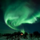 Northern Lights and Husky Visit in Tromsø